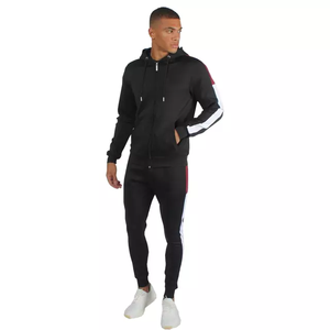 Veste à capuche personnalisée grande taille pour hommes motif solide jogging sweat/survêtement survêtement personnalisé - Product Image 4