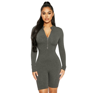 2024 ropa de mujer verano Color personalizado Logo impreso cuello redondo ajustado elástico señoras Sexy mujer mono - Product Image 5