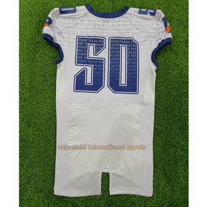 ชุดยูนิฟอร์มอเมริกันฟุตบอลแบบขายส่ง OEM ปี 2025 ชุดกีฬาทีมแบบกำหนดเอง เสื้อแขนสั้นระบายอากาศ แห้งเร็ว - Product Image 3