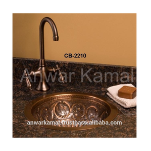 นักออกแบบตอกไม้ทองแดงดอกไม้ห้องน้ําอ่างล้างจาน - Product Image 1