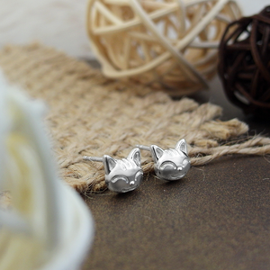 Pendientes de gato de mujer chapados en platino de Plata de Ley 925 de Taiwán para aniversario - Product Image 3