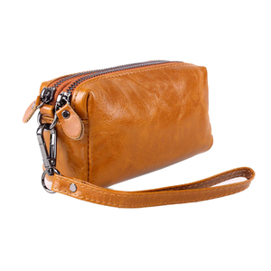 Pochette de voyage en cuir, sac de rangement pour produits cosmétiques et maquillage pour femmes - Product Image 1