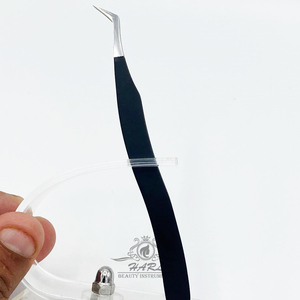 แหนบต่อขนตามืออาชีพทำจากสแตนเลส45องศาอุปกรณ์ป้ายส่วนตัวมีด้ามจับที่สมบูรณ์แบบ - Product Image 3