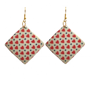 ต่างหูทรงสี่เหลี่ยมเคลือบทองอัลลอยด์เคลือบเงา ดีไซน์ทันสมัยสำหรับผู้หญิง เครื่องประดับคุณภาพงานฝีมือ - Product Image 6