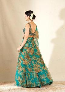 Organza lehenga sabyasachi imprimé floral indien collection lehenga choli - Product Image 2