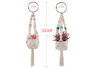 งานถักมาคราเม่ทำมือ แข็งแรง ทนทาน สำหรับตกแต่งผนัง - Product Image 2