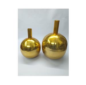 Florero de aluminio con acabado chapado en oro moderno, superventas para sala de estar, decoración del hogar, recipiente de Metal, jarrones de suelo estándar - Product Image 4