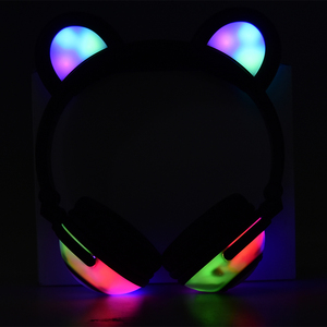 Cuffie Wireless con Orecchie di Orso e Luce LED, Regalo <span class=keywords><strong>Invernale</strong></span> Carino e Durevole dalla Fabbrica Cinese - Product Image 1
