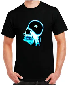 X ray homer simpson design de arte gráfico camiseta essencial de alta qualidade...