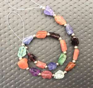 Piedras Preciosas Naturales de Primera Calidad, 19 Piezas, Multicolores, sin Tratar, Perforadas, para la Elaboración de Joyería, Regalos para Festivales, Venta al por Mayor - Product Image 6