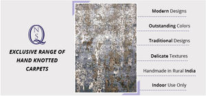 Prix bas de l'exportateur de confiance meilleure qualité Style moderne durable noué à la main laine/soie conception tibétaine ensemble de tapis tapis de maison - Product Image 2