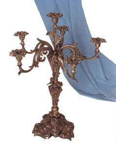 Chandelier de mariage en métal à cinq flammes, chandelier en verre château - Product Image 6