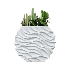 Design nordique créatif, pots de plantes de grande taille de haute qualité en fibre de verre enduite d'époxy blanc <span class=keywords><strong>pour</strong></span> la décoration extérieure de la maison et du jardin - Product Image 6