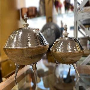 Bol de service moderne en bois et en métal avec support de forme ronde pour ustensiles de cuisine vaisselle hôtel et Restaurant Dates bol de fruits secs - Product Image 3