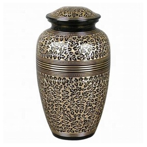 Urnas funerarias de Metal para adultos, urnas de cremación, estilo americano/europeo, color gris, clásico, latón/aluminio - Product Image 5