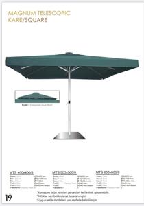 Promotion : Parasol Doré en Aluminium au Design Moderne, Diamètre 200 cm, Modèle MTS 400*400/8 pour Terrasse, Jardin, Extérieur, Marché - Product Image 3