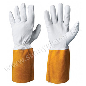 Tig เชื่อมถุงมือ/อาร์กอนถุงมือเชื่อมหนังวัวอุตสาหกรรมป้องกันถุงมือช่างเชื่อม2022 - Product Image 5