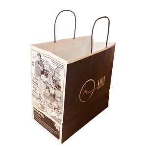 หรูหราและเป็นมิตรกับสิ่งแวดล้อมย่อยสลายได้ของขวัญบรรจุภัณฑ์ล็อคขาตั้งบล็อกด้านล่าง Big กระดาษคราฟท์กระเป๋า - Product Image 5