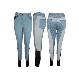 Jodhpurs en nylon de qualité supérieure collants d'équitation taille haute en silicone patch au genou saison d'hiver culottes pour les amoureux des chevaux - Product Image 1