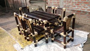 Ensemble de meubles de Table et chaise de salle à manger en bois de rotin de Restaurant Commercial de l'inde - Product Image 2