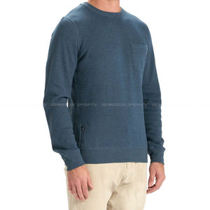 Sweat-shirts personnalisés pour hommes, légers, à col rond, pour l'entraînement, hiver et printemps, en tissu polaire 100% coton, vente en gros - Product Image 3