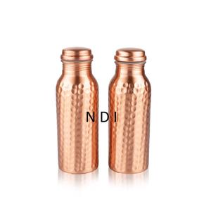 Botella de agua de cobre de tendencia superior para beneficios de salud botella de almacenamiento de agua decorativa hecha a mano a prueba de fugas - Product Image 1