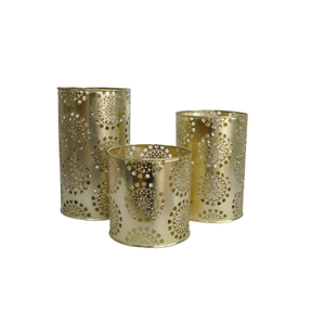 Soporte votivo para T-LIGHT, Juego de 3 portavelas de hierro y METAL de alta calidad, para mesa y boda - Product Image 1