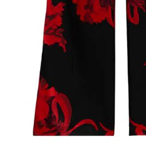 Pantalones de algodón de diseñador de talla grande para mujer, Pantalones estampados personalizados a la moda de primavera, cintura elástica delantera plana, pijama recién llegado - Product Image 6