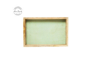 Bandeja de Servir de Madera con Base de Tela y Asas Recortadas, Elegante Organizador de Almacenamiento para Cocina, Comedor, Mesa de Café, Decoración - Product Image 5