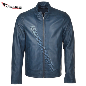 Chaqueta de Cuero para Hombre, Estilo Urbano, Corte Ajustado, Piel de Vaca, Gran Venta 2026 - Product Image 5