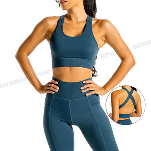 Sujetador deportivo con estampado de logotipo personalizado para mujer, nuevo diseño, ropa deportiva para gimnasio, entrenamiento, Fitness, Yoga, venta al por mayor - Product Image 1