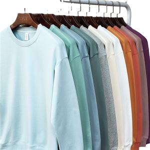 OEM logotipo personalizado impreso 100% algodón de los hombres en blanco Unisex pulóver conjunto de Sudadera con capucha de gran tamaño liso de cuello redondo sudadera para la temporada de otoño - Product Image 6