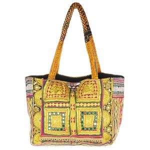 Bolso Hobo Banjara Vintage para mujer, Afgani Cowrie, étnico Tribal, gitano, estilo Hippie, bordado, lona, forro de algodón, Shopper - Product Image 2