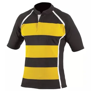 Jersey Rugby Logo Kustom Kerah Stub Kaos Rugby Nasional Layanan OEM MOQ Rendah