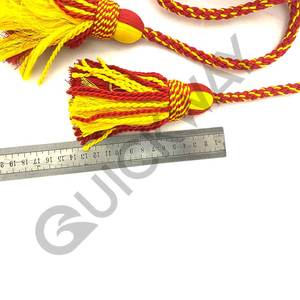 Cordones de corneta de color blanco y negro personalizados Uniforme ceremonial y accesorios con acabado recubierto para prendas - Product Image 5