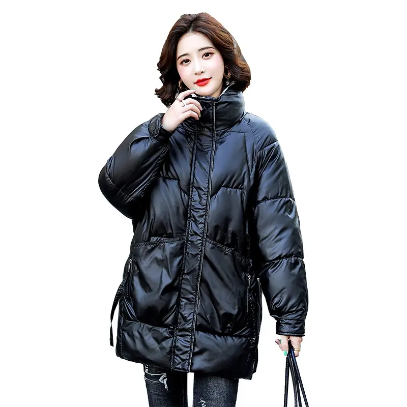 waterproof windproof stand collar winter womens zipper padded jacket outdoor full length puffer jacket coat