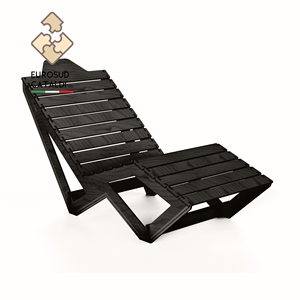 Incredibile chaise longue in legno di betulla naturale da 12mm con sistema ad incastro per soggiorno e centro estetico. - Product Image 4