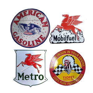 Export Quality Embossed Metal <b>Signs</b> Porcelain Vitreous <b>Enamel</b> Advertising Pins Digital Printing Technique OEM Decorative Sign - Product Image 4