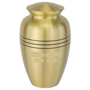 Urne de cendres de crémation en laiton Mémorial funéraire métallique durable Urne de cendres pour adultes Urnes funéraires sculptées à la main - Product Image 5