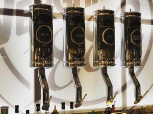 Silos à café en acier inoxydable personnalisés de haute qualité distributeur de nourriture pliant en forme de rectangle hygiénique multifonctionnel décoratif - Product Image 3