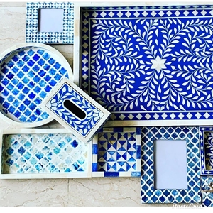 Bandeja de Servicio Estilo Animal Pulida con Perlas, con Incrustaciones de Perlas, Quemador de Incienso Bakhoor y Artesanía Vintage con Incrustaciones de Perlas de la India - Product Image 4