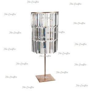 Pièce maîtresse en métal couleur or avec cheminée en verre pièce maîtresse de mariage de taille et de forme personnalisées pour les meilleures ventes - Product Image 6