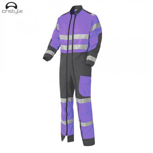 Ropa de trabajo con logotipo OEM, monos para adultos con dos cremalleras, diseño parcheado, mono transpirable de secado rápido multicolor, desechable, PE PP - Product Image 3
