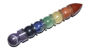Chakra Gemstone Healing <b>Wand</b> Polished Semi-Precious Stone Craft REIKI Carved Feng Shui Home Decoration - Product Image 2