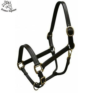 Cuir durable triple pli de licou de cheval équestre personnalisable de haute qualité avec matériel en laiton comprend un logo personnalisé pour l'équitation - Product Image 3