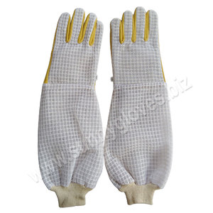 Guantes de apicultura prémium con manga de malla de 3 capas, completamente ventilados, mano con piel de vaca, Palma de cuero - Product Image 6
