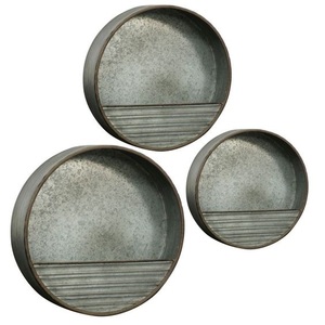Macetero de pared para Casa de Campo de Navidad, contenedor de paja galvanizada encantadora, Juego de 2 plantas caseras con acabado rústico, con flores de transporte - Product Image 6