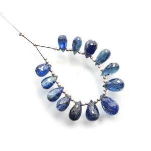 Handmade Blue Kyanite Faceted Pear Shape <b>Beads</b> High Quality Briolette <b>Stone</b> <b>Beads</b> for Jewelry Making-Wholesale - Product Image 2