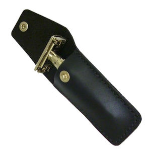 Funda de cuero genuino para maquinilla de afeitar, estuche de seguridad clásico de doble filo para afeitado - Product Image 5