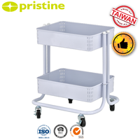 Chariot de rangement utilitaire à quatre roues personnalisable en gros, conteneur roulant portable et mobile pour le rangement domestique en bois et plastique